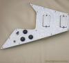 WHITE PERLOID V GUITAR WIRED PICKGUARD